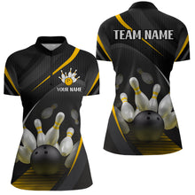 Load image into Gallery viewer, Yellow Bowling Shirts for Men Women Team Custom Bowling Polo &amp; Quarter Zip Shirt MBL71