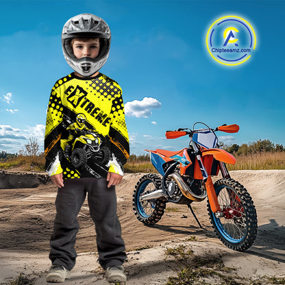 Yellow ATV Racing Jersey Custom ATV Motocross Shirt Kid Women Men ATV Jersey MX130
