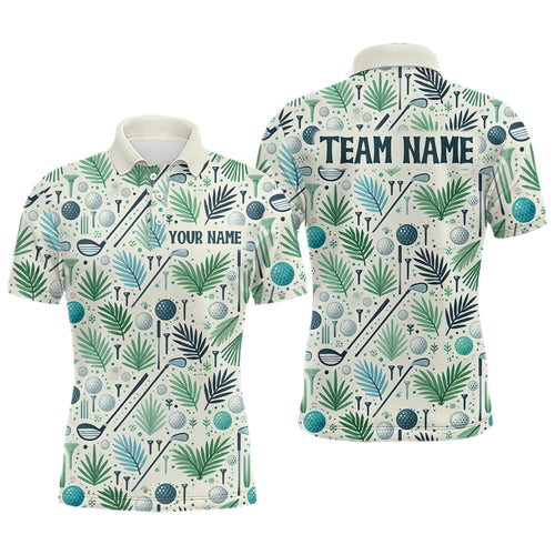 Palm Leaves Golf Polo Shirt Custom Golf Shirts for Men and Women Team Golf Apparel MMG55
