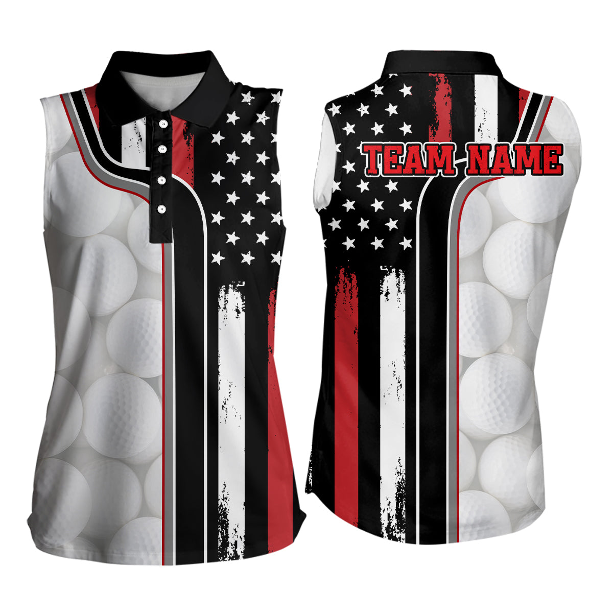 Custom Patriotic Golf Polo Shirt for Men Women Team US Golf Shirts for Golfer MMG21