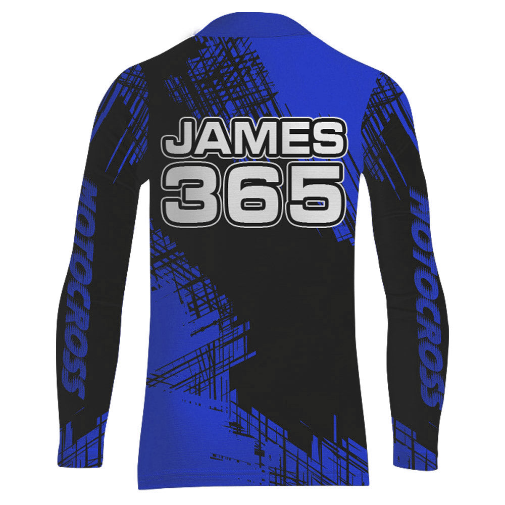 Blue Motocross Racing Jersey Men Kid Upf30+ Dirt Bike Off-Road Shirt MX Jersey XM192