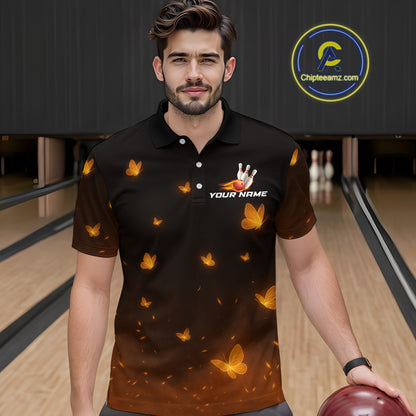 Lightning Butterflies Bowling Shirts for Women Men Team Bowling Polo & Quarter Zip MBL147
