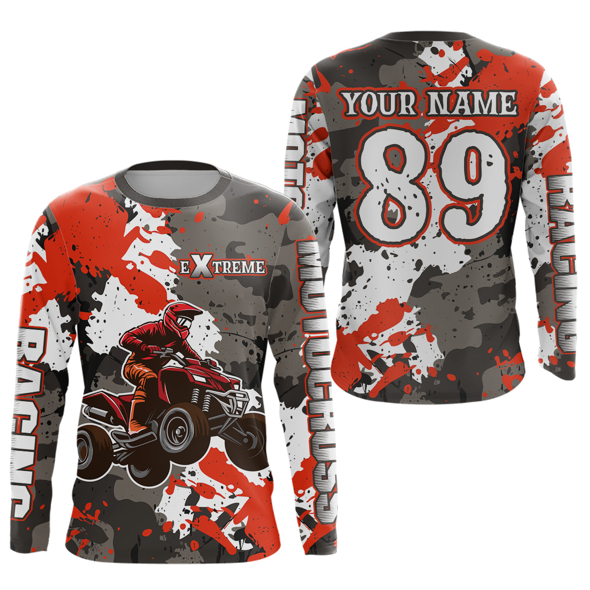 Camo ATV Racing Jersey Custom ATV Riding Shirt Quad Bike ATV Jersey for Kid Adult MX115