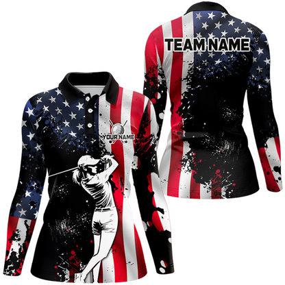 Patriotic Golf Polo Shirts Custom for Men and Women Golf Shirts Personalized MMG59