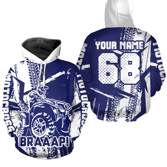 Personalized ATV Motocross Hoodie Adult Men Women Quad Shirt ATV Riding Hoodie MHATV16