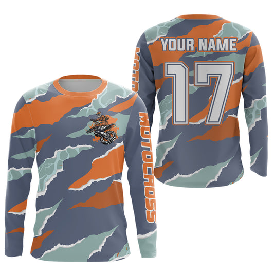 Camo Motocross Racing Jersey Dirt Bike Jersey Men Kid Women Off Road Shirt Long Sleeve XM386