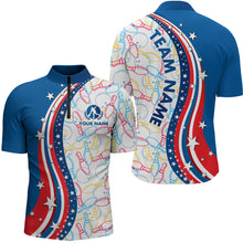 Load image into Gallery viewer, Patriotic Bowling Shirt for Men Women Team Custom Bowling Polo Shirt &amp; 1/4 Zip Shirts MBL22