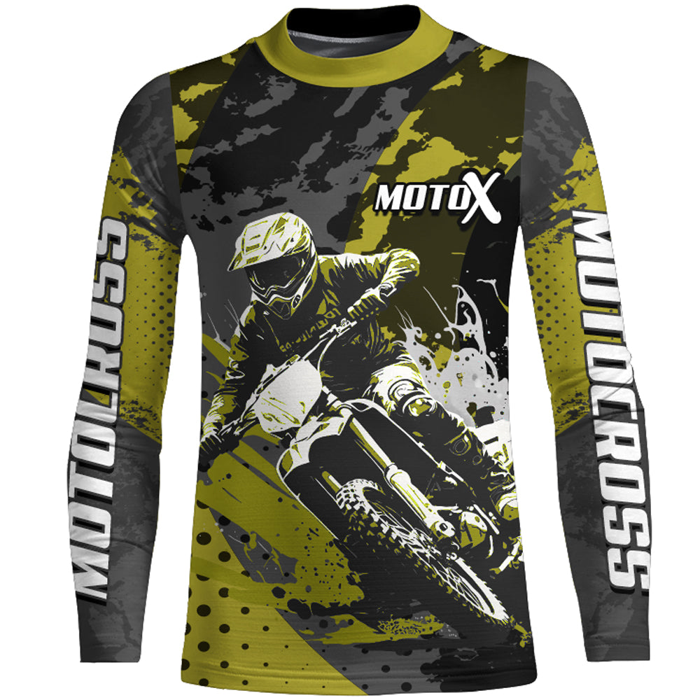 Custom Motocross Jersey Youth UPF30+ Racing Dirt Bike Shirt Men Kid Off-Road MX Riding Jersey XM153