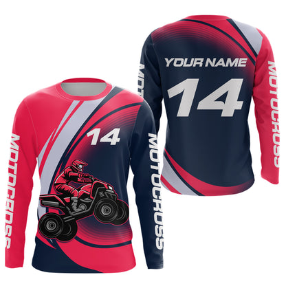 Custom Eagle ATV Riding Jersey Pink and Blue Quad Bike Jersey for Kid Men Women MX103