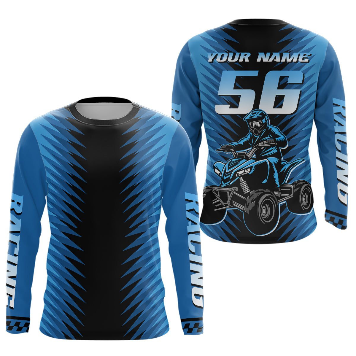Blue ATV Motocross Racing Jersey Custom ATV Shirts Kid Women Men Quad Jersey MX110