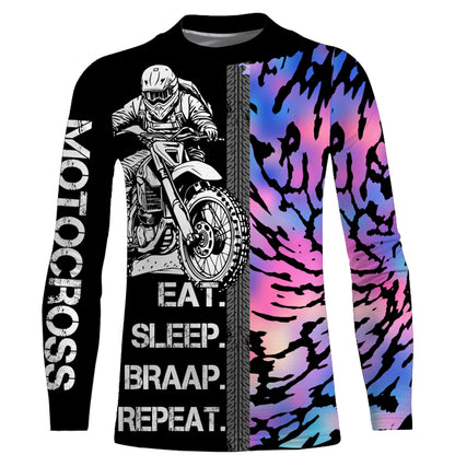 Motocross Jersey Personalized UPF30+ Dirt Bike Racing Jersey Men Kid Motorcycle Shirt XM32