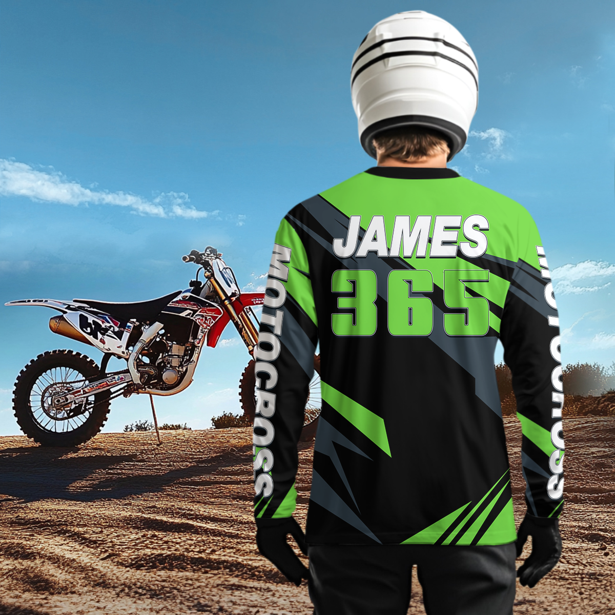 ATV Racing Jersey Green Custom ATV Riding Shirt for Kid Adult Quad Bike ATV Jersey MX116