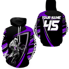 Load image into Gallery viewer, Purple Motocross Racing Hoodie Jersey For Men Women Motorcycle Dirt Bike Hoodie Zip MH124