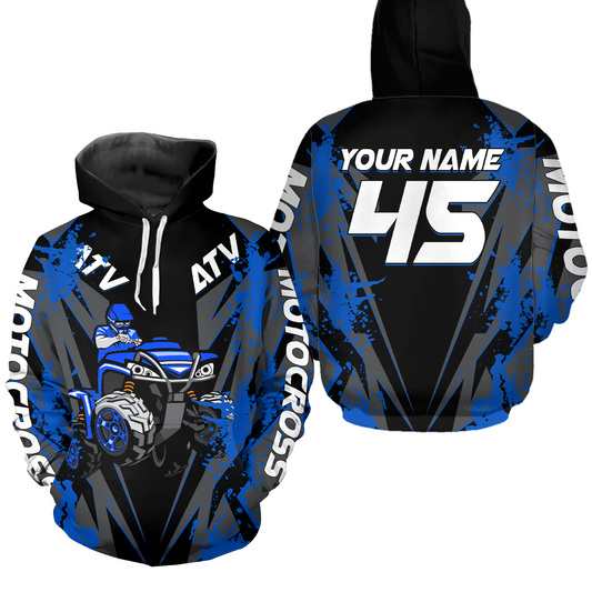 Custom ATV Motocross Hoodie for Adult Men Women Quad Shirt ATV Riding Hoodie MHATV17