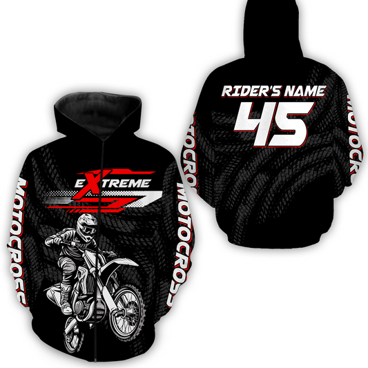 Motocross Racing Hoodie Jersey Motorcycle Dirt Bike Hoodie Zip For Men Women MH94