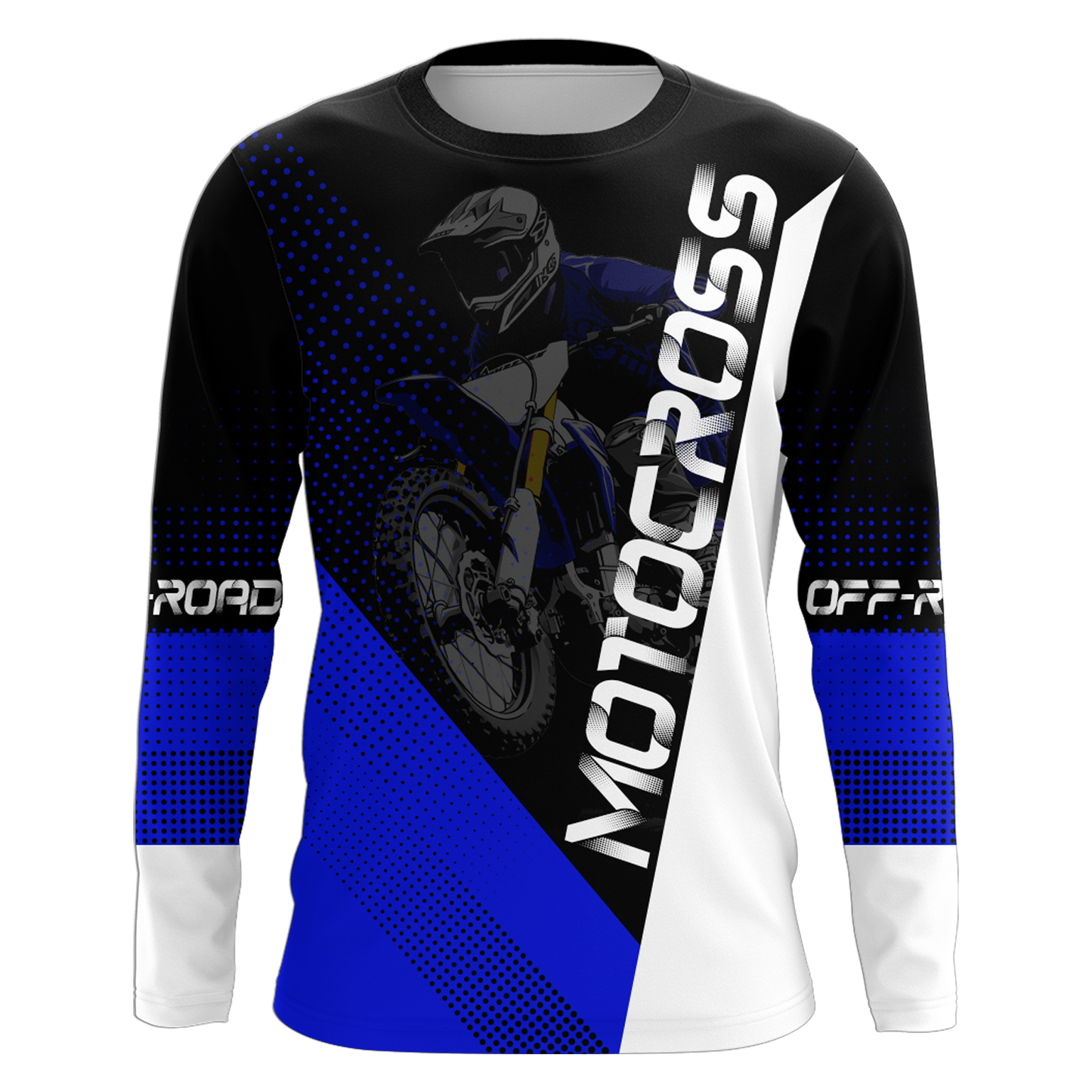 Motocross Racing Jersey Upf30+ Dirt Bike Shirt Blue Motorcycle Off-Road Shirt XM287