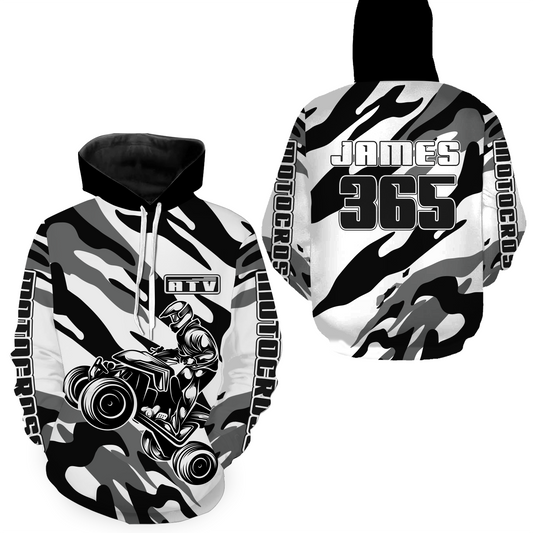 Custom ATV Motocross Hoodie for Men Women Quad Bike Shirt ATV Racing Hoodie MHATV10