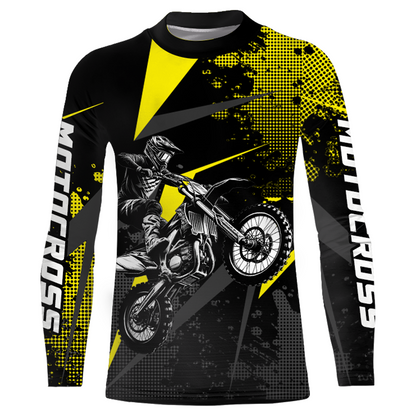 Motocross Racing Jersey Men Women Kid Upf30+ Dirt Bike Shirt Youth Adult Off-Road Yellow XM275
