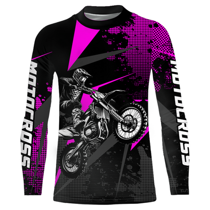 Motocross Racing Jersey Men Women Kid Upf30+ Dirt Bike Shirt Youth Adult Off-Road Purple XM275