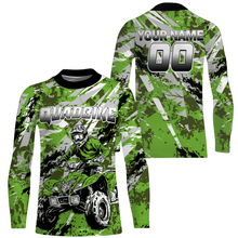 Load image into Gallery viewer, ATV Motocross Racing Jersey Green Upf30+ ATV Quad Bike Jersey Off-road Men Kid Women MX06