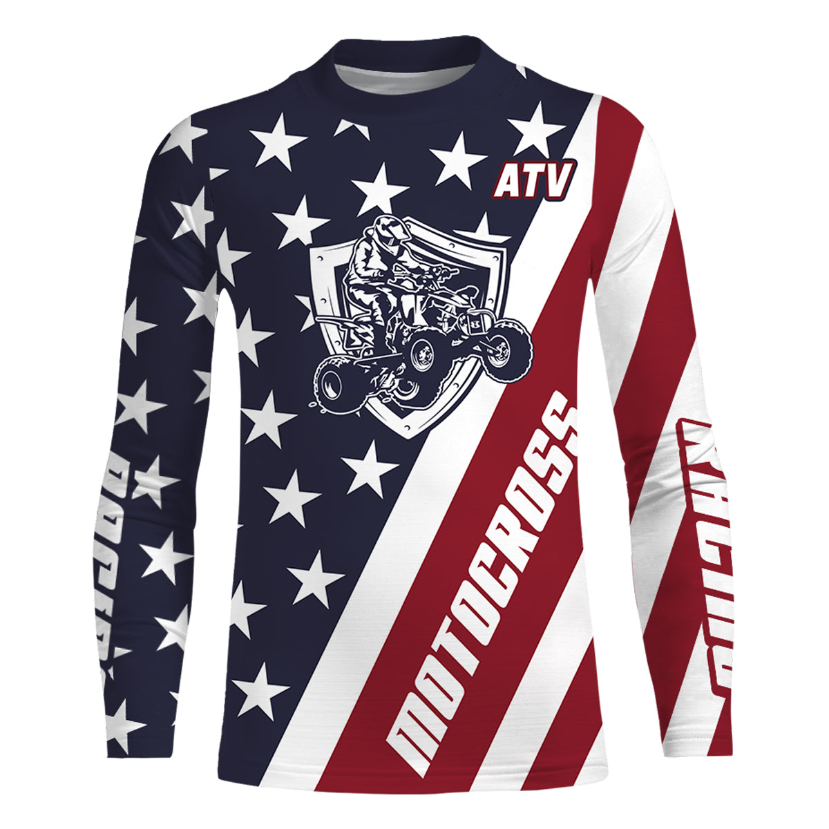 ATV Motocross Jersey American Flag Upf30+ Quad Bike Racing Jersey Men Women Kid MX41