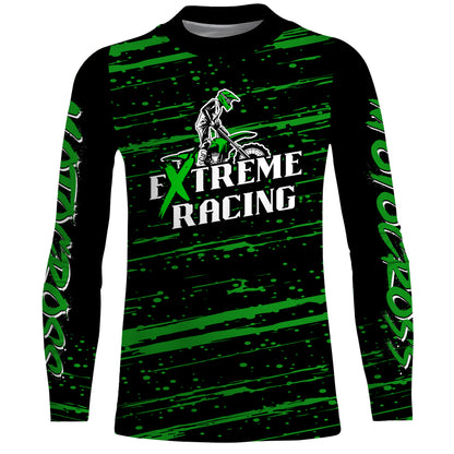 Motocross Racing Jersey Green Upf30+ Dirt Bike Off-road MX Shirt Men Kid Women XM186