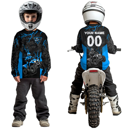 Custom Blue Lion ATV Motocross Jersey Racing Shirts Off-Road Jersey Kid Men Women UPF30+ DNT24