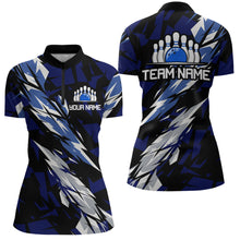 Load image into Gallery viewer, Custom Bowling League Shirts For Women with Name Bowling Team Jerseys Polo &amp; Quarter- Zip HNT37