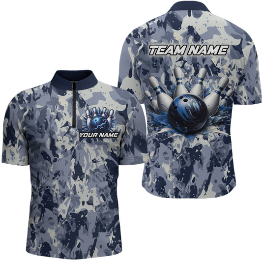 Custom Bowling League Shirts For Men with Name, Personalized Bowling Team Jerseys HNT41