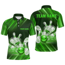 Load image into Gallery viewer, Custom Green Bowling Jersey for Men Bowling Team Shirts Bowling Uniform Polo &amp; 1/4 Zip HNT162
