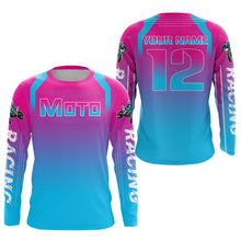 Load image into Gallery viewer, Pink Motocross Racing Jersey UPF30+ MX Racing Dirt Bike Jersey Kid Men Women DNT04