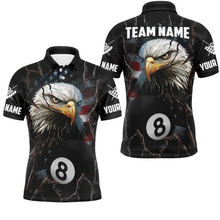 Load image into Gallery viewer, Eagle Billiard Shirt American Flag Billiard Jersey for Men Polo &amp; 1/4 Zip Shirt Team NNT02