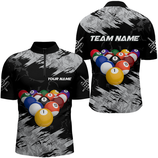 Billiard Shirt Billiard Jersey for Men Billiard Gifts for Men Team 8 Ball Polo & 1/4 Zip NNT13