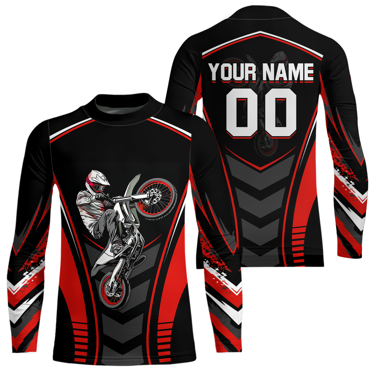 Red Youth Dirt Bike Jersey MX Off-Road Motocross Shirt Racing Shirt Kid Men Women DNT55