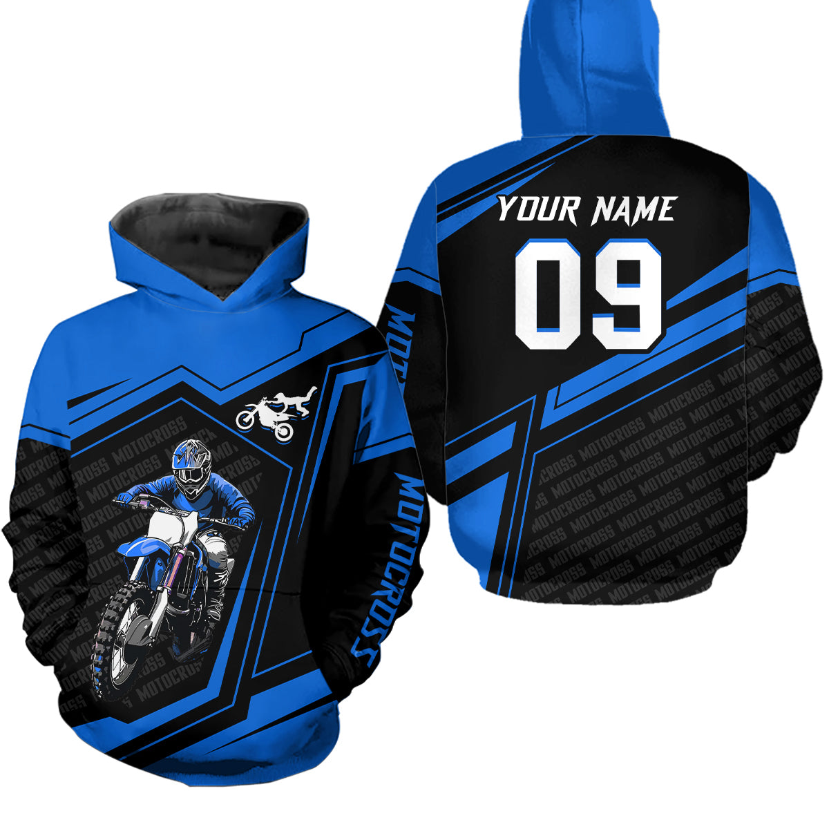 Custom Motocross Jersey Blue Dirt Bike Clothes Upf30+ Mens Women Motorcycle Jersey| CTP58