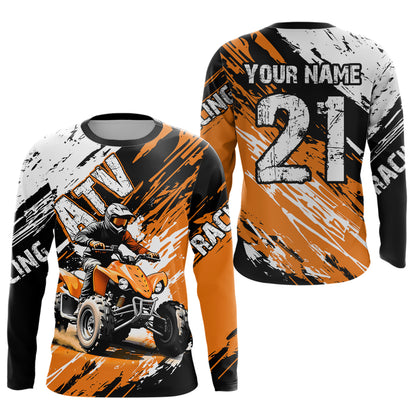 Orange Atv Motocross Jersey Custom Off-Road Quad Bike Shirt For Men Women Kid Youth Mx Dirt Bike NHN006