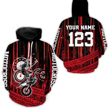 Load image into Gallery viewer, Red Motocross Jersey Upf30+ Custom Dirt Bike Jersey Mens Women Off-Road Jersey Adult&amp;Kid| CTP60