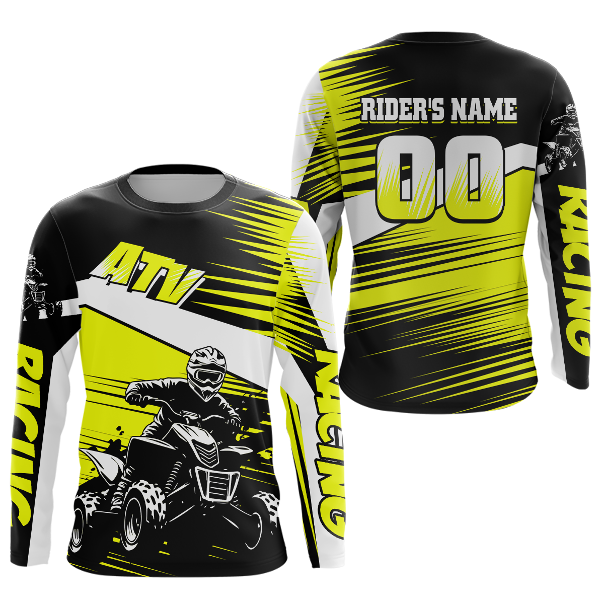 Custom Yellow ATV Motocross Jersey for Adult Kids Youth Quad Dirt Bike Racing Shirt For Men Women NHN001