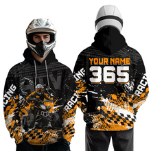 Load image into Gallery viewer, Custom Orange Atv Motocross Hoodie Upf30+ Quad Bike Shirt Extreme Racing Adult Youth Off-Road Quad Shirt NHN009