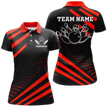 Load image into Gallery viewer, Red Bowling Jersey Men And Women Custom Bowling Team Shirts Unisex Bowling Polo Quarter-zip CP26