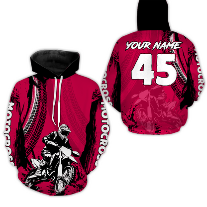 Adult&Kid Pink Custom Motocross Jersey UPF30+ MX Racing Biker Off-road Dirt Bike Racewear| CTP65