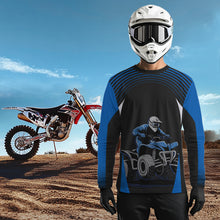 Load image into Gallery viewer, Custom ATV Racing Jersey Blue ATV Riding Shirt Quad ATV Jersey for Men Kid Women MX111