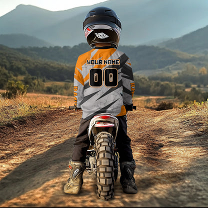 Custom ATV Riding Jersey Orange Quad Jersey Kid Adult ATV Racing Off-Road Shirts MX112