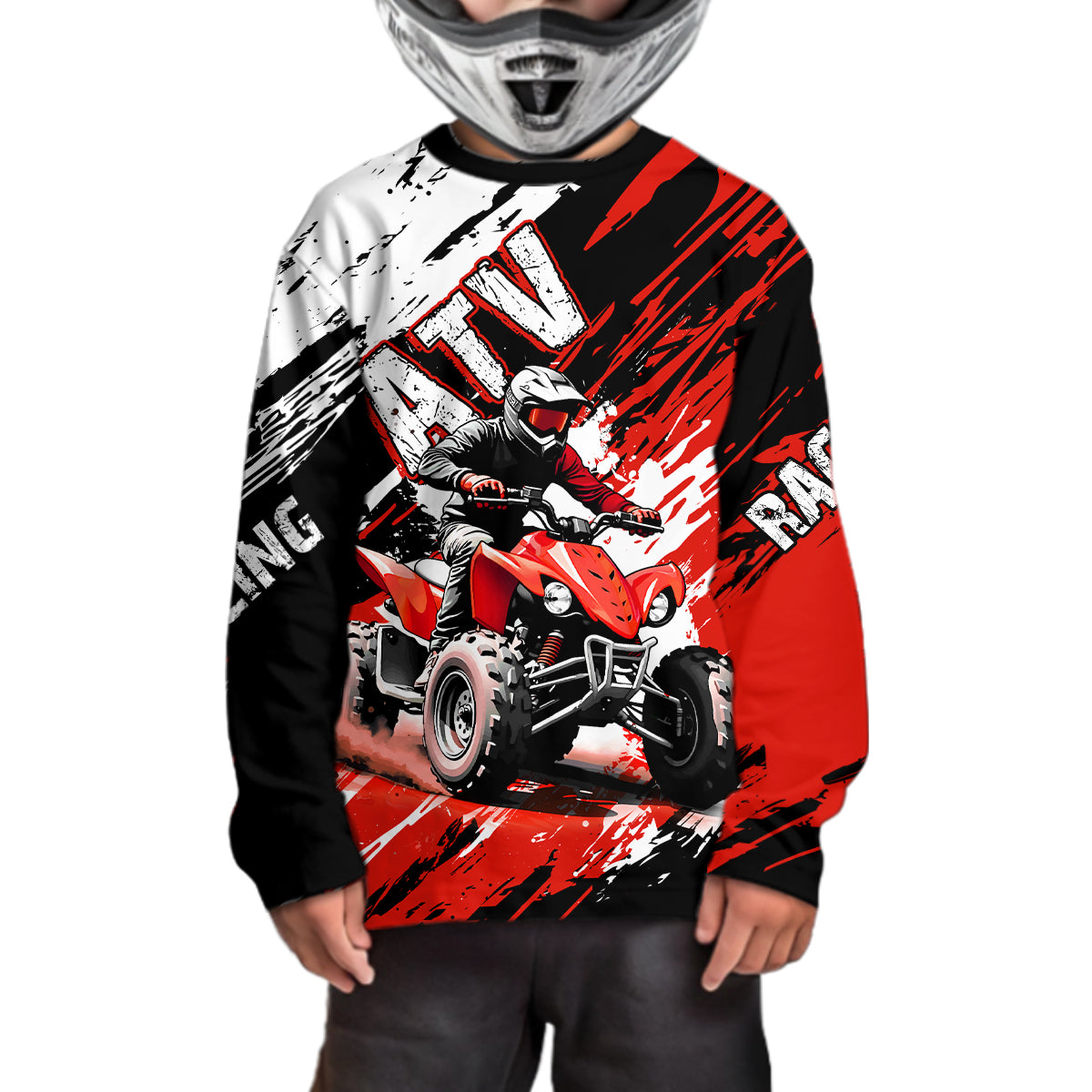 Red Atv Motocross Jersey Custom Off-Road Quad Bike Shirt For Men Women Kid Youth Mx Dirt Bike NHN006