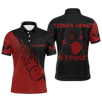 Strike Bowling Polo Shirt For Men Custom Bowling Jersey Bowing Team Shirts BDT192
