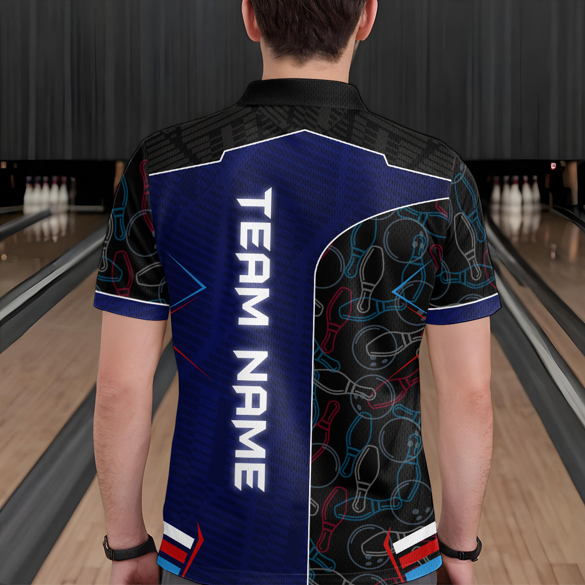 Bowling Jersey for Men Personalized Bowling Gifts for Men Bowling Team Shirts with Name Polo & 1/4 Zip HNT29