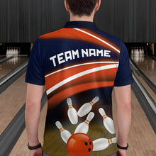 Load image into Gallery viewer, Custom Orange Bowling Jersey Bowling Team Shirts For Men Bowling League Polo &amp; 1/4 Zip HNT163