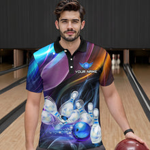 Load image into Gallery viewer, Custom Galaxy Bowling Jersey for Men Bowling Team Shirts Bowling Uniform Polo &amp; 1/4 Zip HNT157