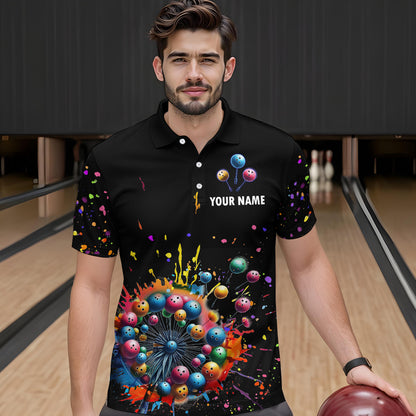 Custom Colorful Dandelion Bowling Shirt Bowling Team Jersey Polo Bowling Performance QZT672