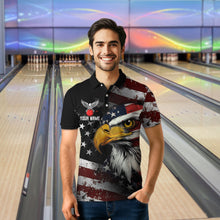 Load image into Gallery viewer, Custom US Eagle Bowling Jersey for Men Bowling Team Shirts Bowling Uniform Polo &amp; 1/4 Zip HNT160